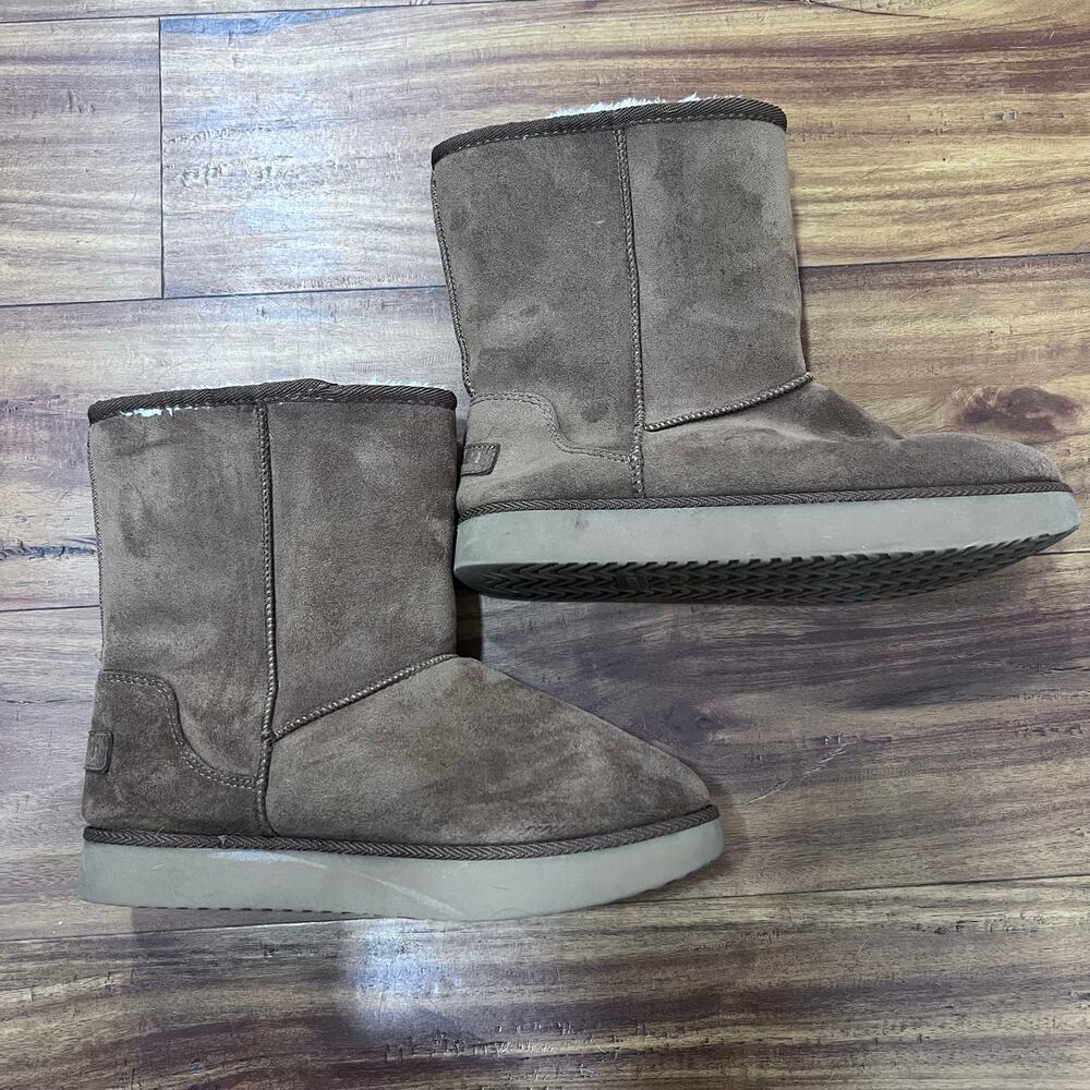 Makalu California Brown Faux Fur Lined Ankle Boots Women's Size 8